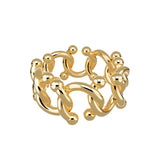 KISKA LABS CURB ALBERT GOLD RING