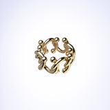 KISKA LABS CURB ALBERT GOLD RING