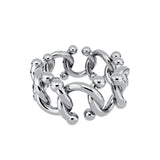 KISKA LABS CURB ALBERT PLATINUM RING