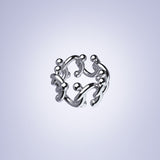 KISKA LAB CURB ALBERT PLATINUM RING