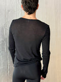 Jordanluca BLUES LONGSLEEVE TOP BLACK