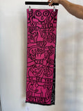 Walter Van Beirendonck New Eyes Scarf Single Magenta/ Beige FW23
