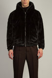 FAUX FUR HOODIE BLACK BY RANDOM IDENTITIES