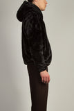 FAUX FUR HOODIE BLACK BY RANDOM IDENTITIES