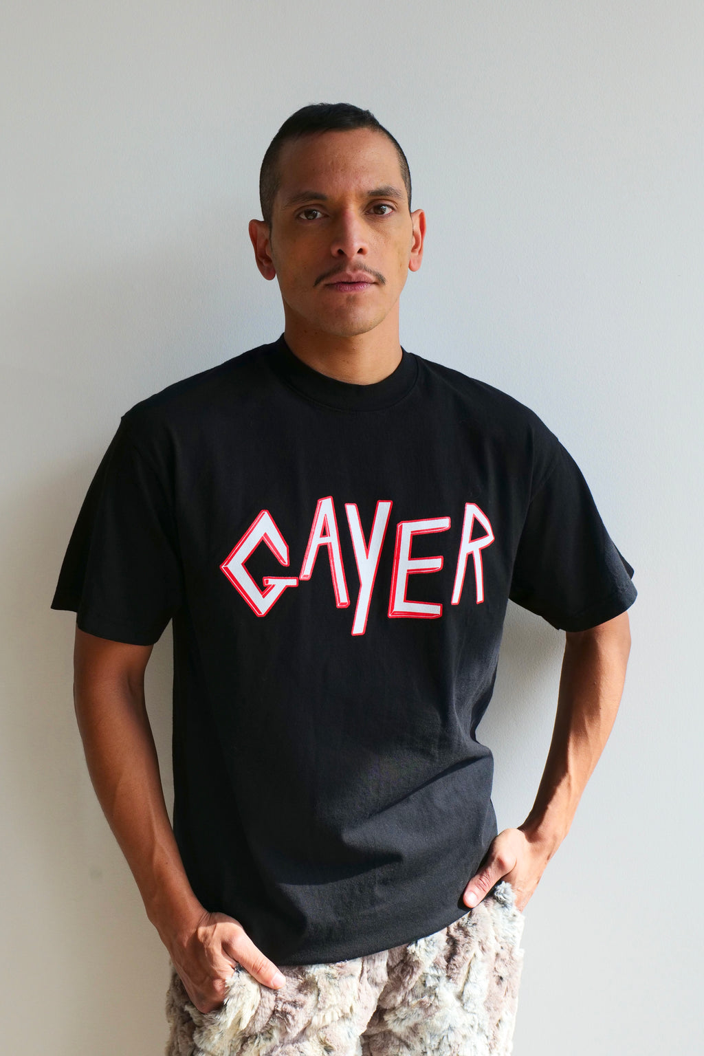 WHOLE GAYER TEE BLACK