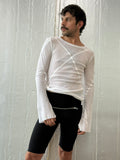 Jordanluca BLUES LONGSLEEVE TOP WHITE