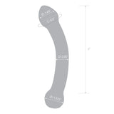 Gläs 7" curved glass Dildo