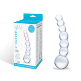 Gläs 5" Curved Glass Beaded Dildo