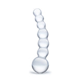 Gläs 5" Curved Glass Beaded Dildo