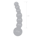 Gläs 5" Curved Glass Beaded Dildo