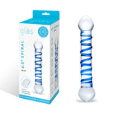 Gläs 6.5" Spiral dildo