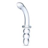 Gläs 8" Ribbed P-Spot Glass Dildo