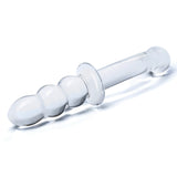 Gläs 8" Ribbed P-Spot Glass Dildo