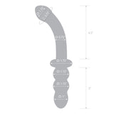 Gläs 8" Ribbed P-Spot Glass Dildo