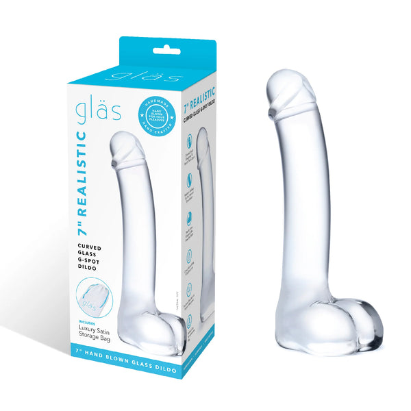 Gläs 7" Realistic Glass Dildo