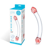 Gläs 8" Red Head Double Dildo