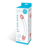 Gläs 8" Red Head Double Dildo