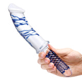 Gläs 11" Realistic Double Ended Glass Dildo with handle