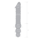 Gläs 12" Double Ended Glass Dildo with Anal Beads