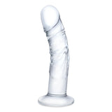 Gläs 7" Curved Realistic Glass Dildo With Veins