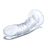 Gläs 7" Curved Realistic Glass Dildo With Veins