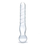 Gläs 8" Joystick Clear Glass Dildo