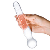 Gläs 8" Joystick Clear Glass Dildo