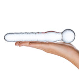 Gläs 8" Joystick Clear Glass Dildo