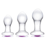 Gläs 3PC Bling Bling 3", 3.5", 4" Glass Anal Training Kit