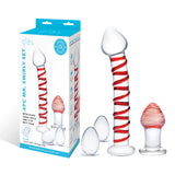 Gläs 4PC Mr. Swirly Set with Glass Kegal balls and 3.25" buttplug