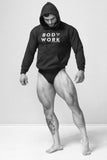 GYMNASIUM THE BODY WORK HOODED SWEATSHIRT NAVY BLUE