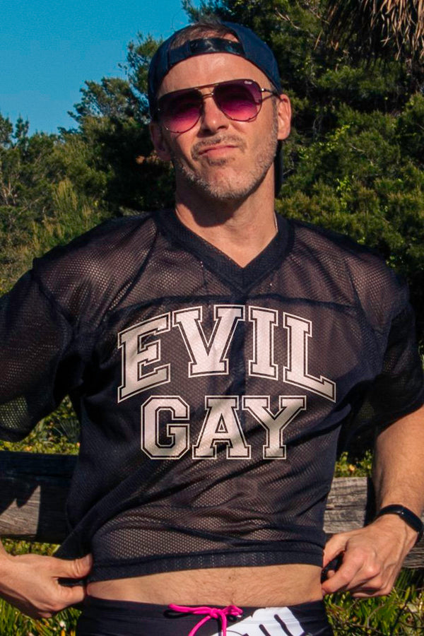 Evil Gay Mesh Football Jersey by Peachy Kings
