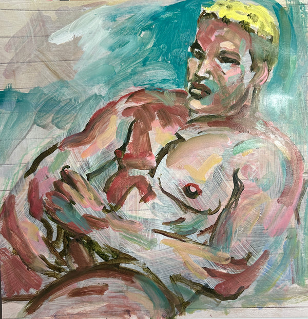 ward lamb,  blonde man pleasing himself, 2025