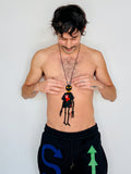 Walter Van Beirendonck Alien Friend + T Necklace in black