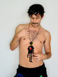 Walter Van Beirendonck Alien Friend + T Necklace in black