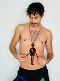 Walter Van Beirendonck Alien Friend + T Necklace in black