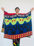 Walter Van Beirendonck Beep Beep Poncho - flame scarlet