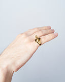 KISKA LABS MINI PLUG SIGNET GOLD RING