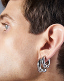 KISKA LAB PRINCE ALBERT PLATINUM EARRING