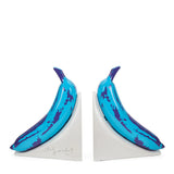 KIDROBOT X ANDY WARHOL RESIN BANANA BOOKENDS BLUE