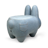 Kidrobot Art Giant Denim Happy Stache' Labbit Stool