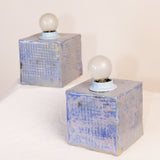 MLaed Cube Lamp Pansy Purple Set of 2