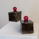 MLaed Cube Lamp Riddle Green Set of two