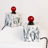 MLaed Cube Lamp Dalmatian Set of 2