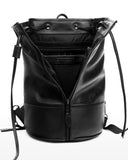 MORPHOSIX LUX UTILITY LEATHER BAG RAVEN BLACK