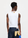 LOVERBOY BY CHARLES JEFFREY GRAPHIC TANK TOP in WHITE