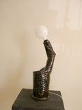 MLaed TABLE LAMP 09: SINGLE BULB BURNT AMBER