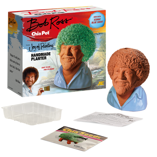 BOB ROSS CHIA PET (BLUE SHIRT)