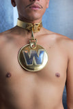 WALTER VAN BEIRENDONCK SS23 GOLD DOG COLLAR