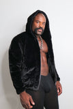 FAUX FUR HOODIE BLACK BY RANDOM IDENTITIES